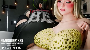 Billie y Sabrina follan en reversa con coño empinado