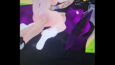 Jen follada hasta el fondo en su IMVU