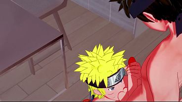 Naruto y Kiba se folland en un polvo gay animado